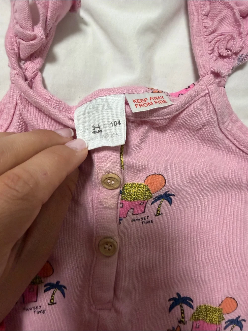 Zara Pink Girls Romper